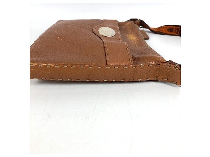 Fendi Selleria Leder-Crossbody-Tasche Braun - Ansicht 3