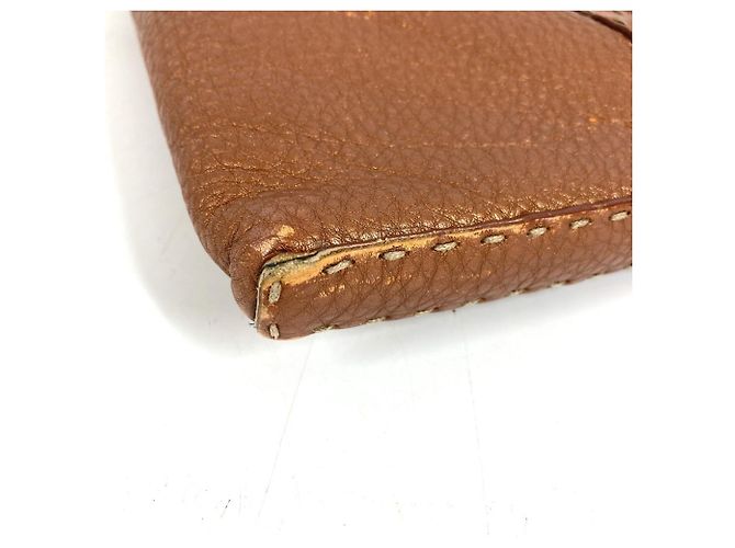 Fendi Selleria Leder-Crossbody-Tasche Braun - Ansicht 5