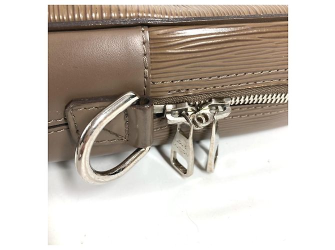 Borsetta Louis Vuitton in pelle Epi Marrone Beige - vista 10