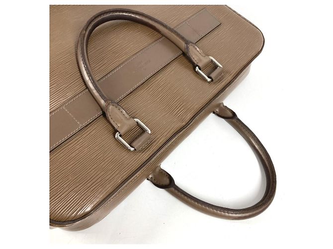 Borsetta Louis Vuitton in pelle Epi Marrone Beige - vista 11