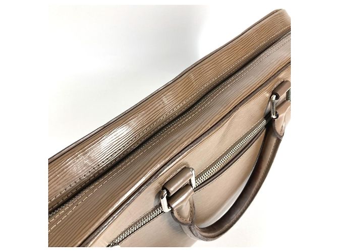 Borsetta Louis Vuitton in pelle Epi Marrone Beige - vista 12