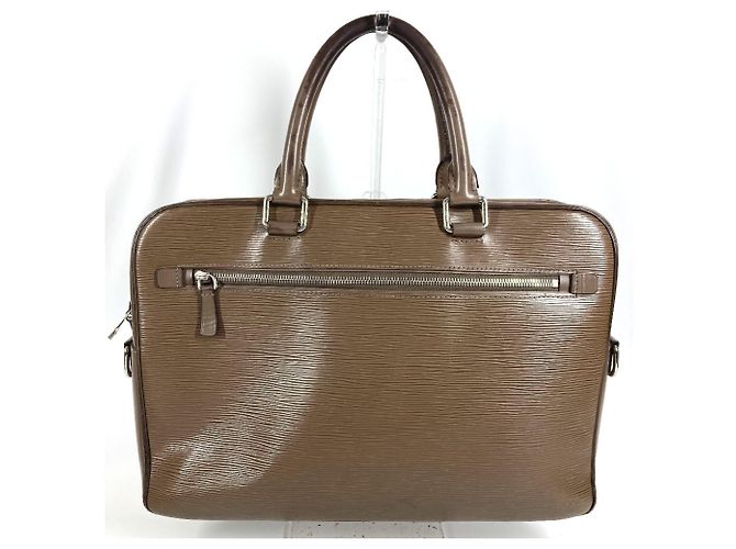 Borsetta Louis Vuitton in pelle Epi Marrone Beige - vista 4