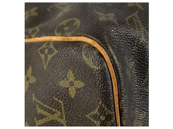 Borsa a mano Louis Vuitton Monogram Keepall 55 Marrone - vista 10