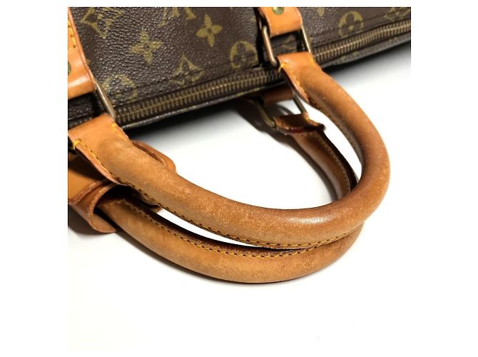 Borsa a mano Louis Vuitton Monogram Keepall 55 Marrone - vista 11