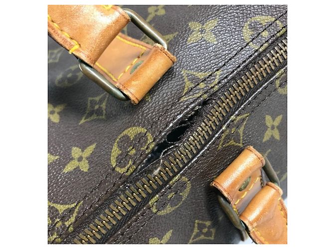 Borsa a mano Louis Vuitton Monogram Keepall 55 Marrone - vista 12