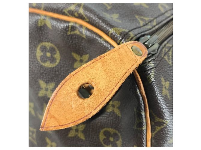 Borsa a mano Louis Vuitton Monogram Keepall 55 Marrone - vista 13