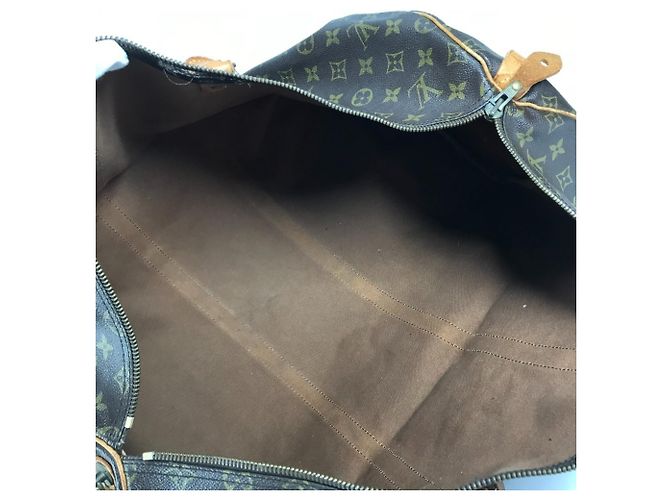 Borsa a mano Louis Vuitton Monogram Keepall 55 Marrone - vista 14