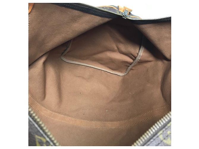 Borsa a mano Louis Vuitton Monogram Keepall 55 Marrone - vista 15