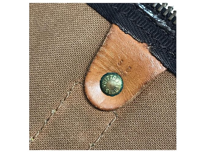 Borsa a mano Louis Vuitton Monogram Keepall 55 Marrone - vista 18