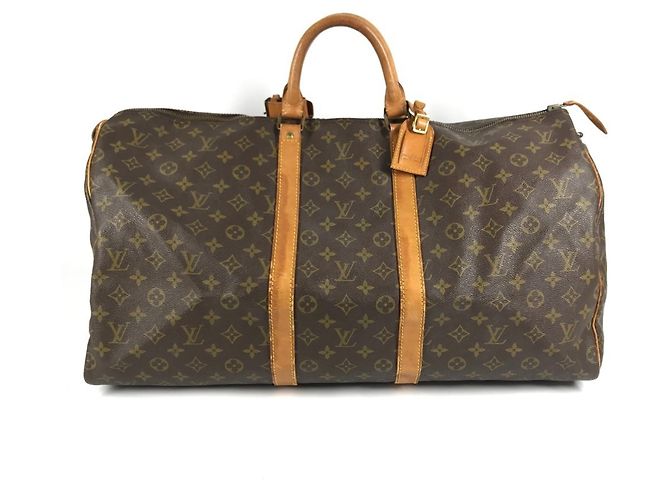Borsa a mano Louis Vuitton Monogram Keepall 55 Marrone - vista 2