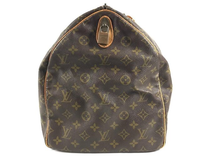 Borsa a mano Louis Vuitton Monogram Keepall 55 Marrone - vista 3
