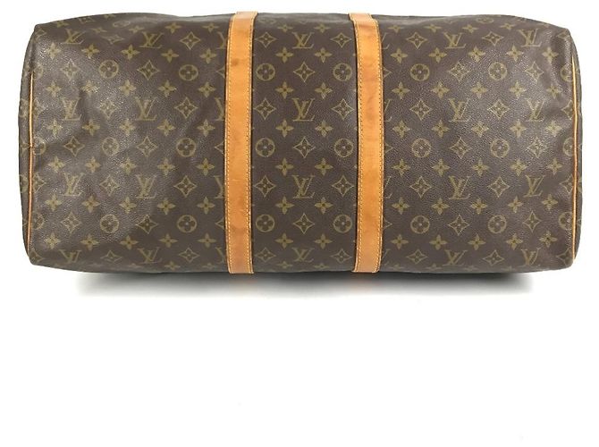 Borsa a mano Louis Vuitton Monogram Keepall 55 Marrone - vista 6