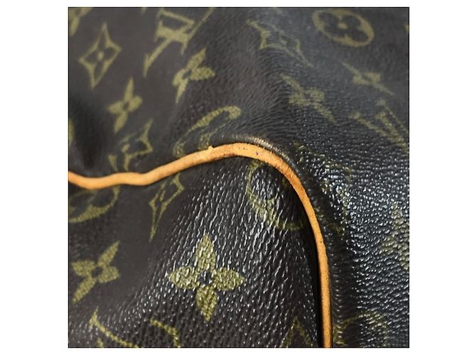Borsa a mano Louis Vuitton Monogram Keepall 55 Marrone - vista 8