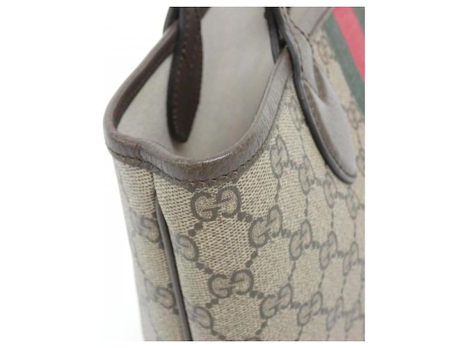 Bolsa Gucci Ophidia 726762 2AAAY Marrom Multicor Bege - vista 3