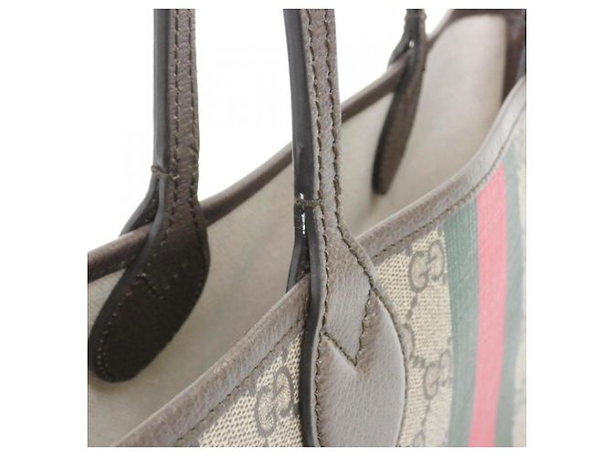 Bolsa Gucci Ophidia 726762 2AAAY Marrom Multicor Bege - vista 4