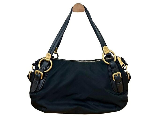 Borsa a mano Prada BR4261 in nylon nera Nero - vista 2