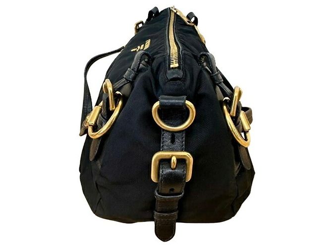 Borsa a mano Prada BR4261 in nylon nera Nero - vista 3