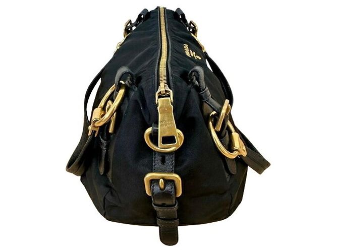 Borsa a mano Prada BR4261 in nylon nera Nero - vista 4