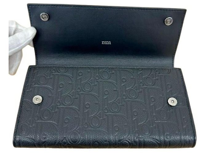 Christian Dior Portafoglio a lunga patta Dior Homme Gravity Nero - vista 6