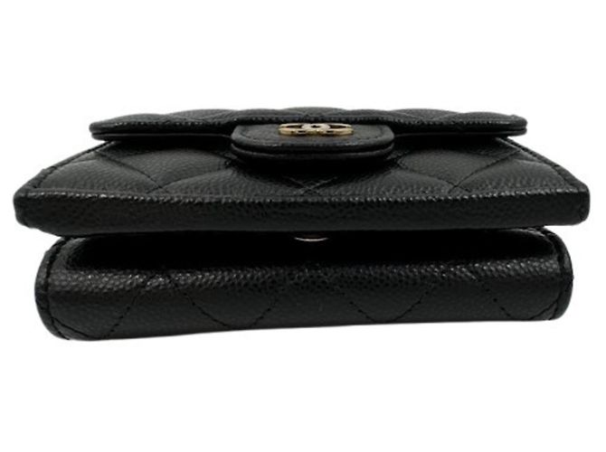 Cartera compacta Chanel de piel Caviar Negro - vista 5
