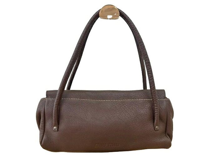 Borsa a tracolla Miu Miu Witch Marrone - vista 2