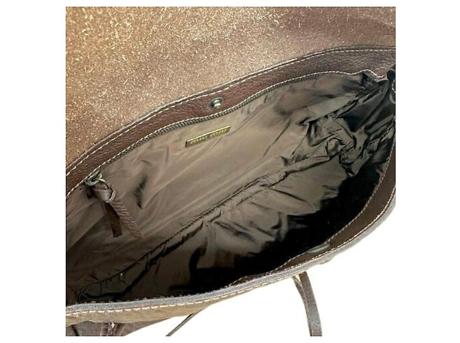 Borsa a tracolla Miu Miu Witch Marrone - vista 7