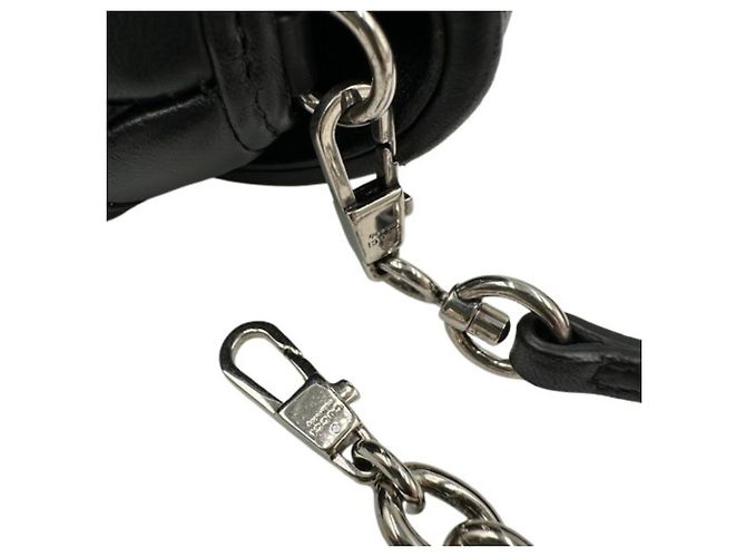Borsa a tracolla in pelle Gucci Horsebit Nero - vista 9