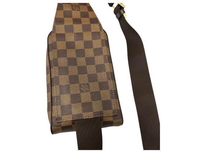 Borsa a tracolla Louis Vuitton Damier Geronimos Marrone - vista 3