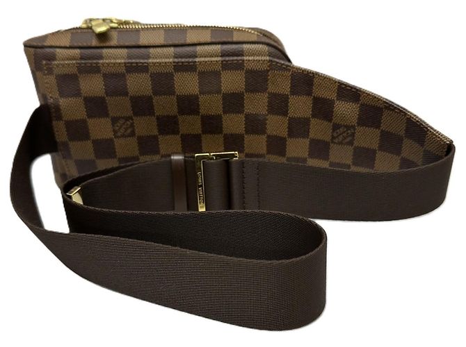 Borsa a tracolla Louis Vuitton Damier Geronimos Marrone - vista 4