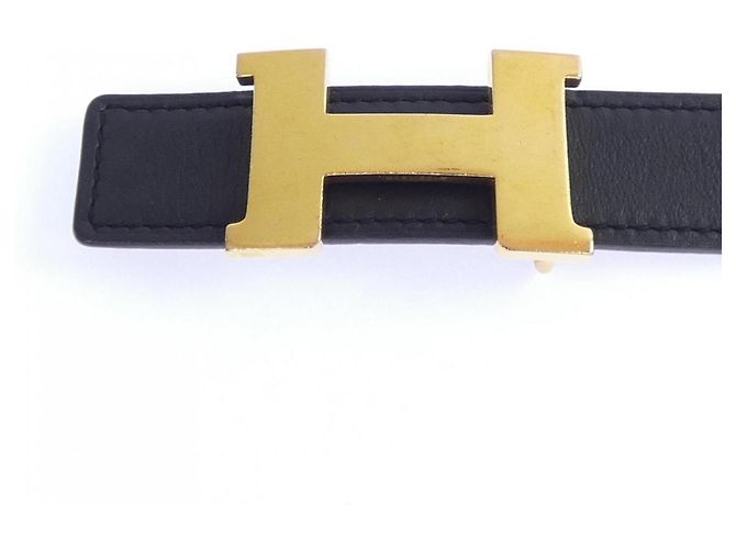 Hermès Cinturón reversible Hermes Mini Constance 24mm Castaño Negro - vista 2