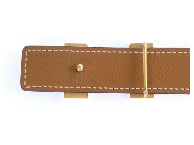 Hermès Cinturón reversible Hermes Mini Constance 24mm Castaño Negro - vista 3