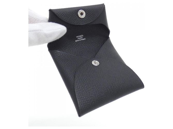 Hermès Hermes Bastia Coin Purse Black - view 3