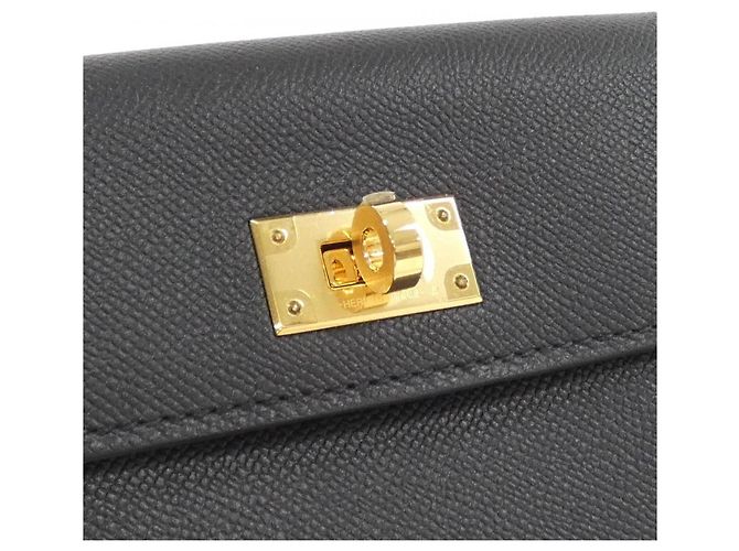 Hermès Cartera compacta Hermes Kelly Pocket Negro - vista 3