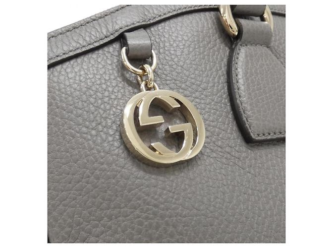 Borsa a mano Gucci in pelle grigia Marrone - vista 4