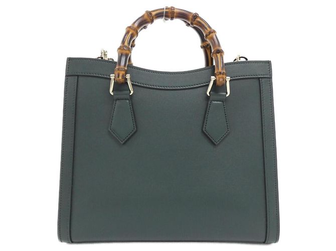 Borsa a mano Gucci Diana in pelle verde - vista 2