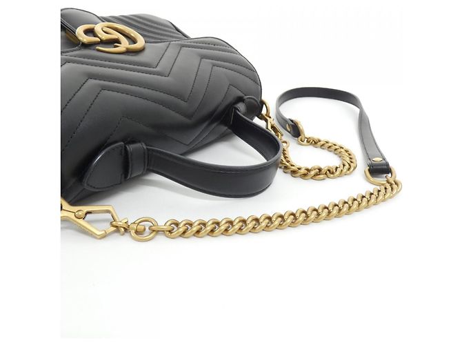 Borsa Gucci GG Marmont Nero - vista 7