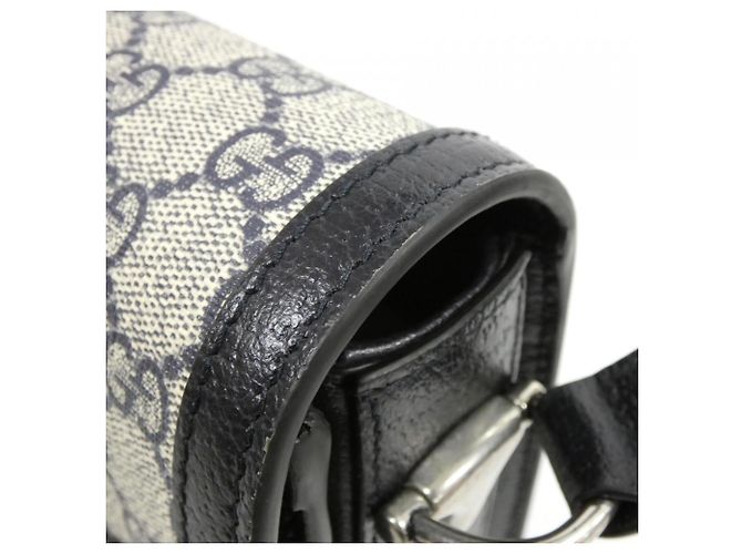 Borsa a tracolla Gucci HORSEBIT 1955 Blu Beige - vista 4