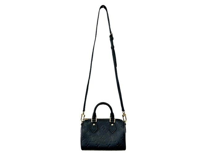 Borsa a tracolla Nano Speedy Monogram Empreinte Louis Vuitton Nero - vista 3