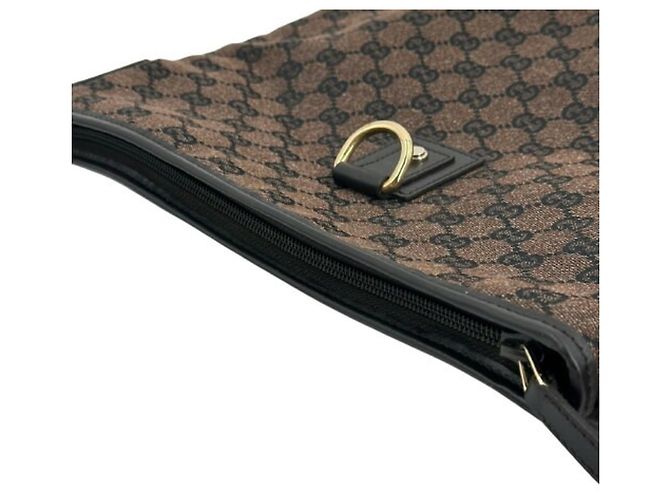 Borsa a tracolla Gucci Abbey GG Canvas Marrone - vista 5