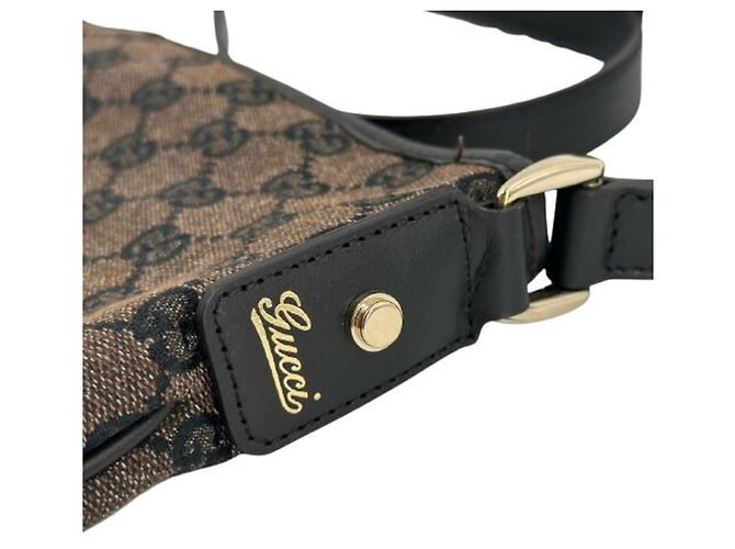 Borsa a tracolla Gucci Abbey GG Canvas Marrone - vista 7
