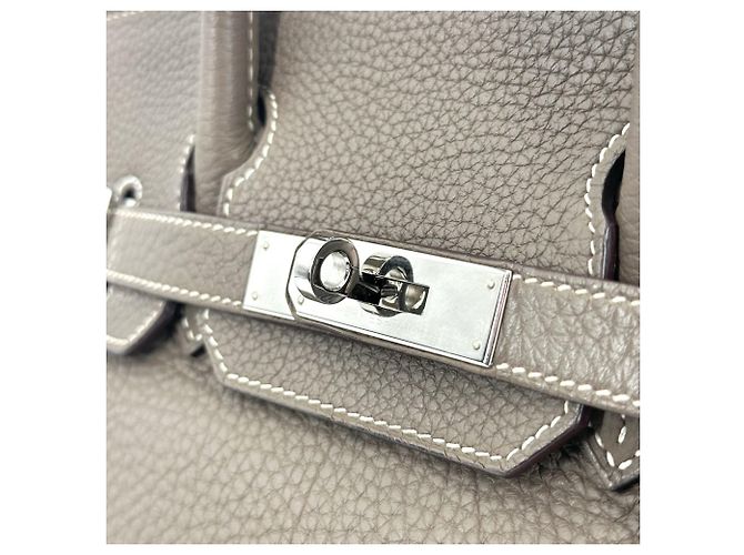 Hermès Borsa Hermes Birkin 30 Etoupe in pelle Togo Taupe - vista 10