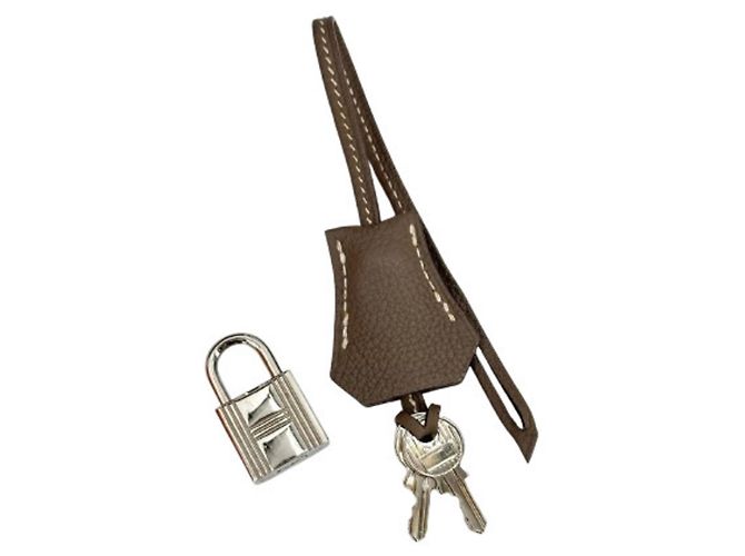 Hermès Borsa Hermes Birkin 30 Etoupe in pelle Togo Taupe - vista 11