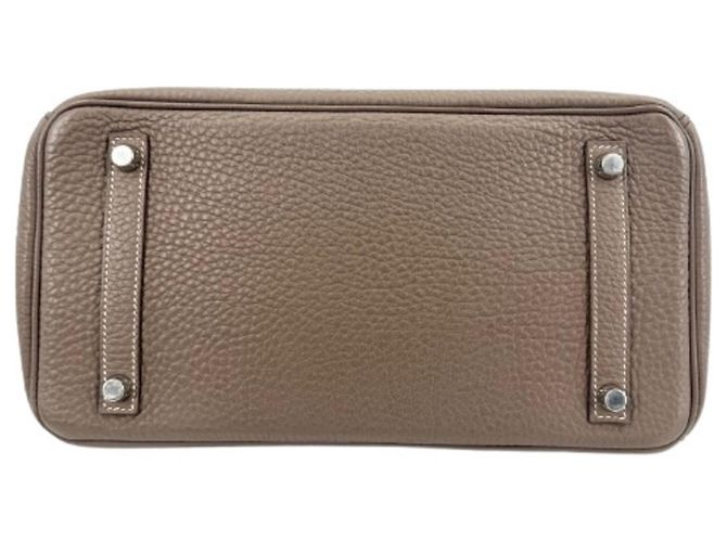 Hermès Borsa Hermes Birkin 30 Etoupe in pelle Togo Taupe - vista 3