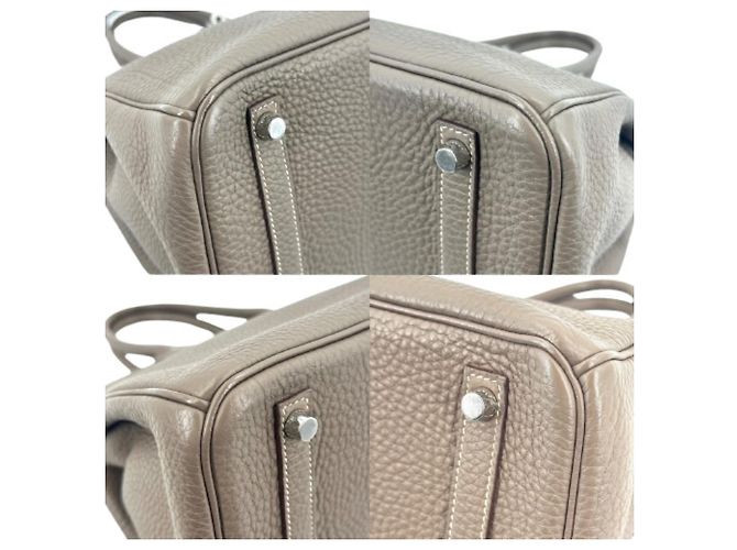 Hermès Borsa Hermes Birkin 30 Etoupe in pelle Togo Taupe - vista 5