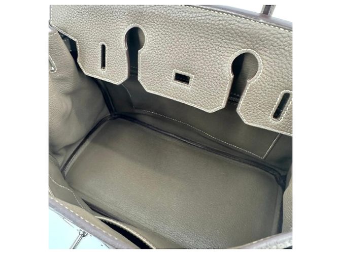 Hermès Borsa Hermes Birkin 30 Etoupe in pelle Togo Taupe - vista 7