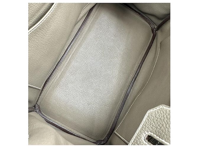 Hermès Borsa Hermes Birkin 30 Etoupe in pelle Togo Taupe - vista 8