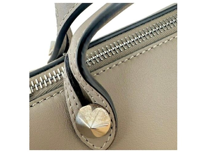 Borsa a tracolla in pelle Fendi By The Way Grigio - vista 9