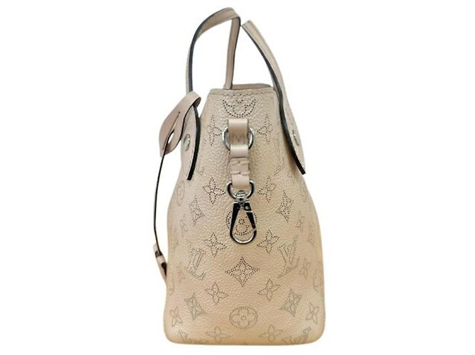 Borsa a tracolla in pelle Louis Vuitton Mahina PM M58785 Beige - vista 4