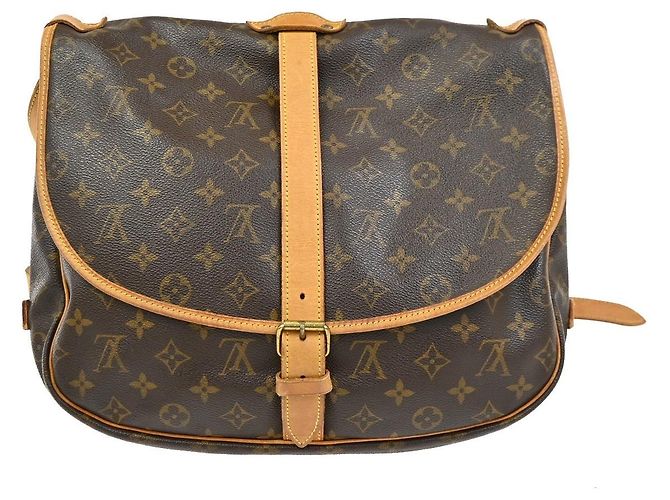 Louis Vuitton Saumur Monogram 35 Marrone - vista 2