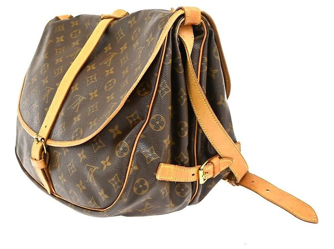 Louis Vuitton Saumur Monogram 35 Marrone - vista 4